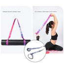 Printed Yoga Mat Strap Adjustable Shoulder Carry Stretch Belt (Blue White) Newly