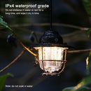 Retro LED Lanterns Hanging Emergency Outdoor Tent Camping Light (Black)