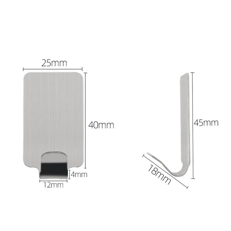 Self-adhesive Stainless Steel Hook Kitchen Wall Door Holder Hanger (1 Hook)