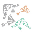2pcs Halloween Spider Web Scrapbooking Album Embossing Cutting Die Stencils