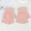 Warm Half Finger Gloves Imitation Mink Hair Fingerless Mittens Plush Knitted
