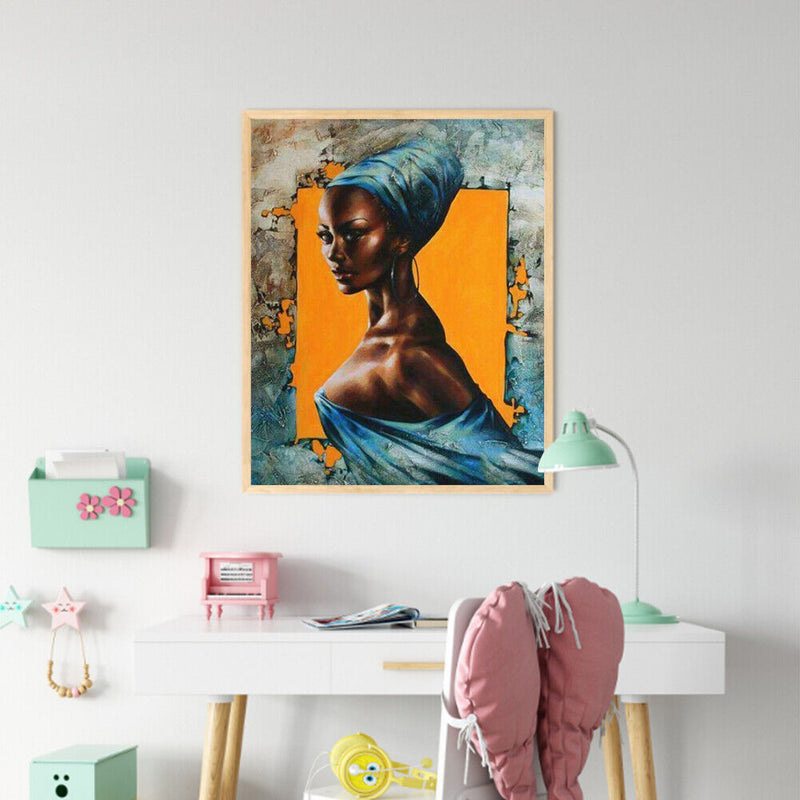 African Girl Oil Paint By Numbers Kit DIY Acrylic Painting on Canvas Crafts