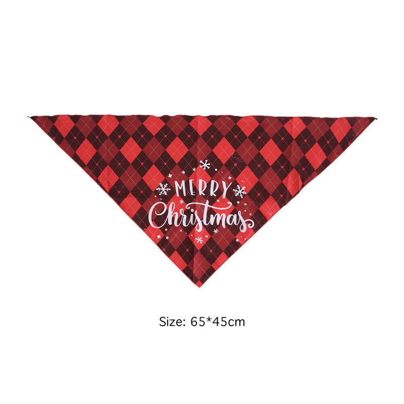 Christmas Pattern Dog Kerchief Saliva Towel Pet Jewelry Grooming Accessories