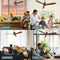 with Remote Control 42'' Wood Ceiling Fan Ceiling Fan No Light Modern Outdoor