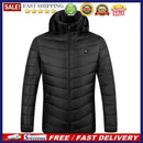Smart Heated Jackets Winter Warm Thermal Outdoor Electric 9 Heated Hooded Coat