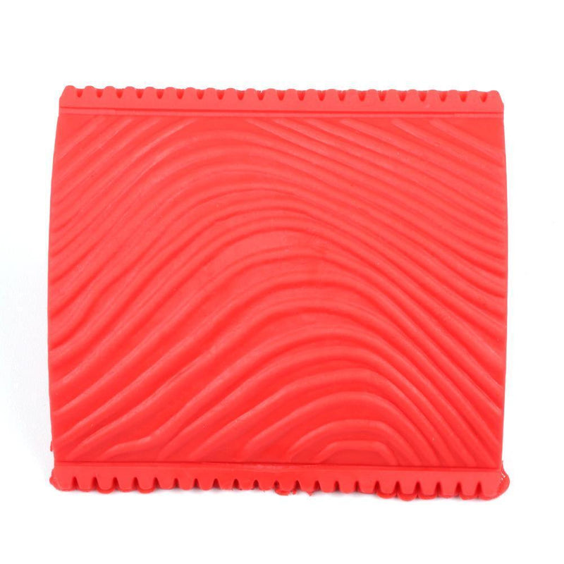 2pcs Rubber Red Wood Grain Graining Pattern Wall Paint DIY Painting Tool Newly