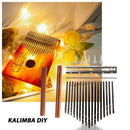 17-Key Kalimba Thumb Piano Steel Key+Wood Bridge+Screws Musical Instrument Part