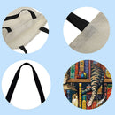 Books and cats Printed Shoulder Shopping Bag Casual Large Tote Handbag