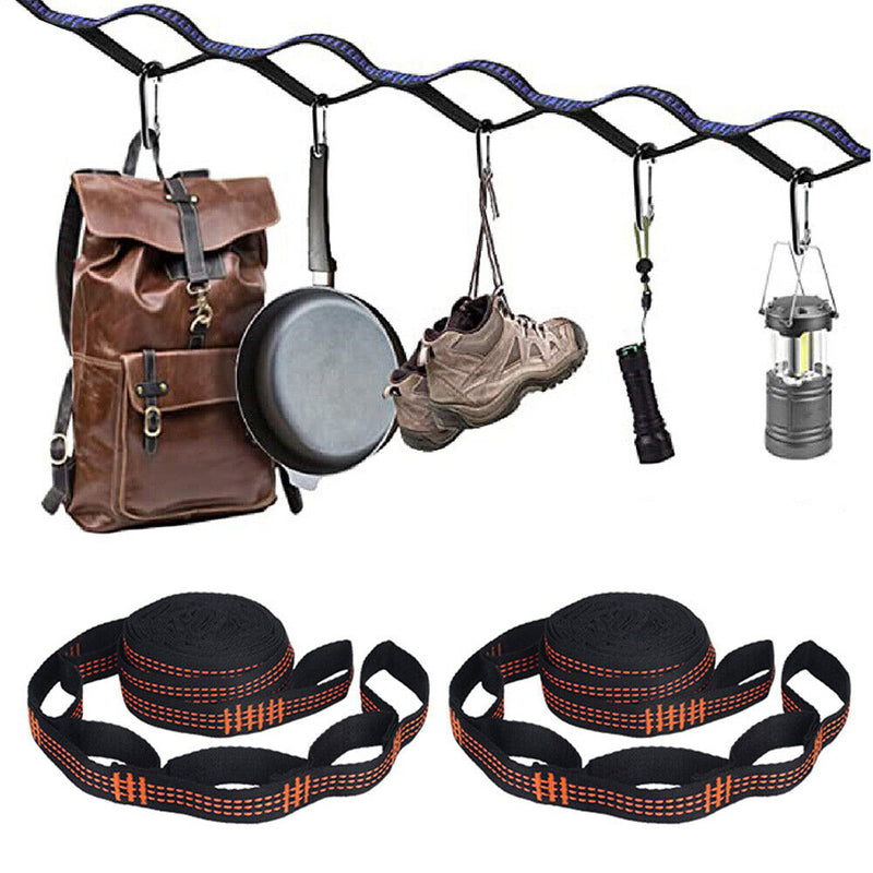 2pcs Hammock Strap Outdoor Camping Tree Hanging Load Bearing Hammock Rope B