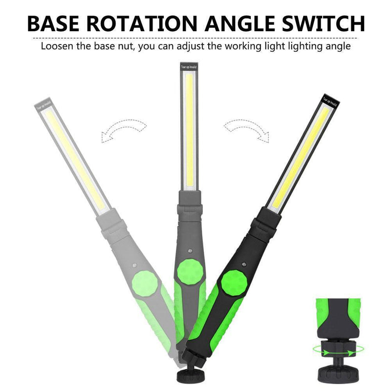 COB LED Torch Waterproof Inspection Light for Car Repair Workshop (Green)