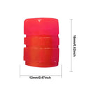 4pcs Luminous Tire Cap Tire Rim Stem Cap Rim Stem Covers for Motorcycles (Red)