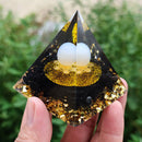 Crystal Orgone Pyramid Healing Reiki Chakra Stones Orgonite Pyramid 6cm (E)
