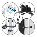 12pcs Camping Tent Binding Rope Outdoor Canopy Elastic Cords Strap (Black) Newly