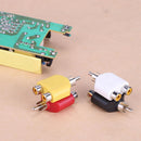 4pcs RCA 7mm AV Audio Video Plug Converters 1 Male to 2 Female Adapters Newly