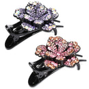 shape Dovetail Flexible Barrette Hair Clips Rhinestone Hairpin Styling Tools