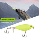6cm 6g Topwater Triple Hooks Lures Artificial Fishing Bait (Luminous White)