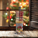 Christmas Plaid Wine Bottle Bags Santa Snowman Holiday Dinner Table Decoration
