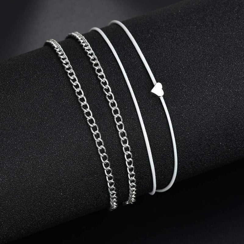 Women Love Heart Beach Foot Bracelets Feet Jewelry Anklets Women Plated Anklet