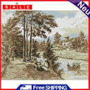 14CT Stamped Print Canvas Artworks Decor Full Cross Stitch Embroidery Painting