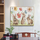 Paint By Numbers for Beginner Rabbit and Flower DIY Acrylic Painting Kit Newly