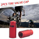 2x Bicycle Presta Tire Valve Cap Aluminum Alloy Bike Valve Cover (Red) Newly