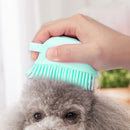 Pet Dog Massage Shampoo Brush Cat Bath Shower Brush Cleaning Comb (Blue) Newly