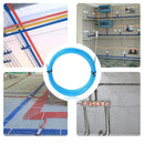 5*Electrician Conduit Ducting Cable Puller Wheel Pushing Rope Line Clip(5m)