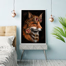 11CT 3 Beach Printed Full Embroidery Fox Needlework Home DIY Cross Stitch Kit