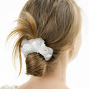 Chiffon Scrunchies Women Star Elastic Tie Hair Rope Ponytail Holder (White)