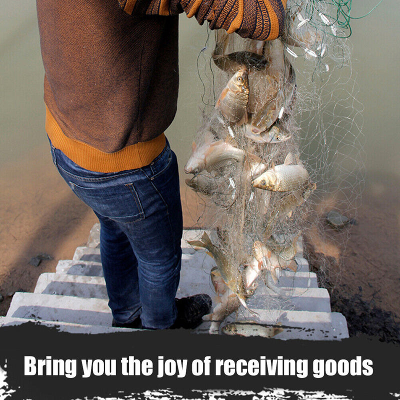 Three Layer Sinker Carp Fishing Net Hand Cast Throw Fishing Gill Nets (1) Newly