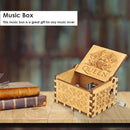 Retro Hand Cranked Wood Music Box Party Xmas Gift Household Decor Ornament Newly