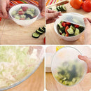 4X Set Reusable Silicon Wraps Cover Stretch and Fresh V5 2019 Kitchen Food S6X2