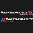 2pcs Car Stickers M Performance Limited Edition Side Door Decals (White) Newly
