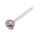 20Pairs Women Cute Round Plastic Pin Earring Ear Studs(White)(3mm) Newly