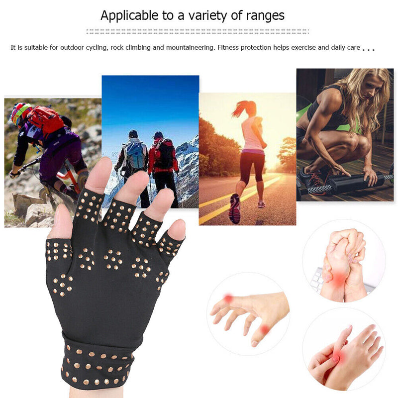 Compression Arthritis Gloves Ache Pain Joint Relief Wrist Braces (Black) Newly