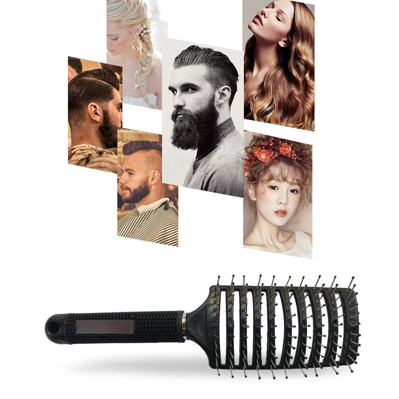Detangling Nylon Anti-static Brush Women Scalp Massage Comb Bristle Hairbrush