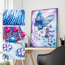 5D Crystal Drill Diamond Painting DIY Mosaic Kits (DZ516 Butterfly Girl)
