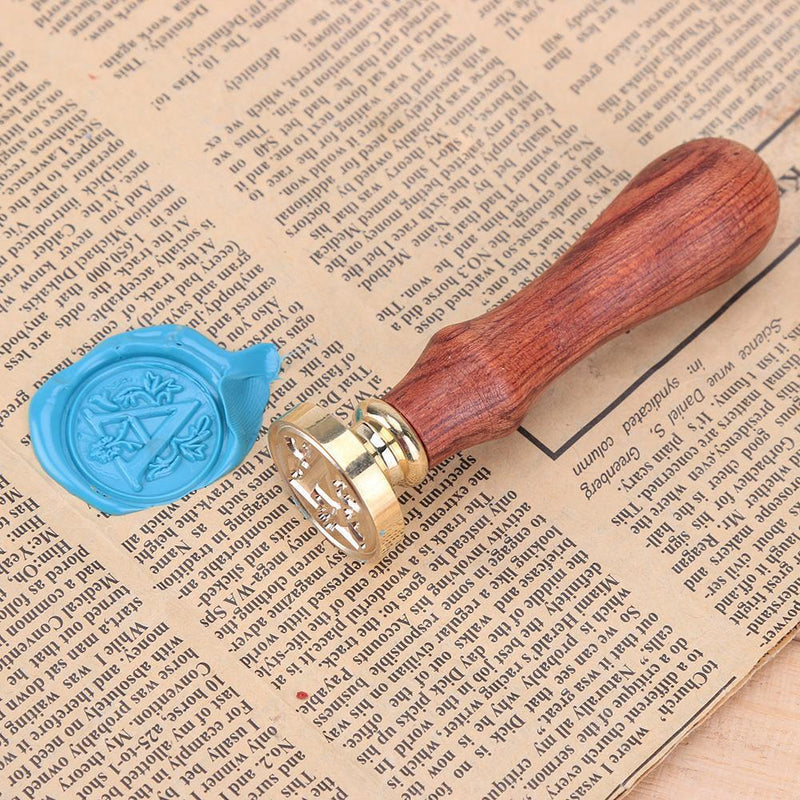 Ancient English Alphabet Letter Metal Seal Wax Stamps Sticks Candles Set (A