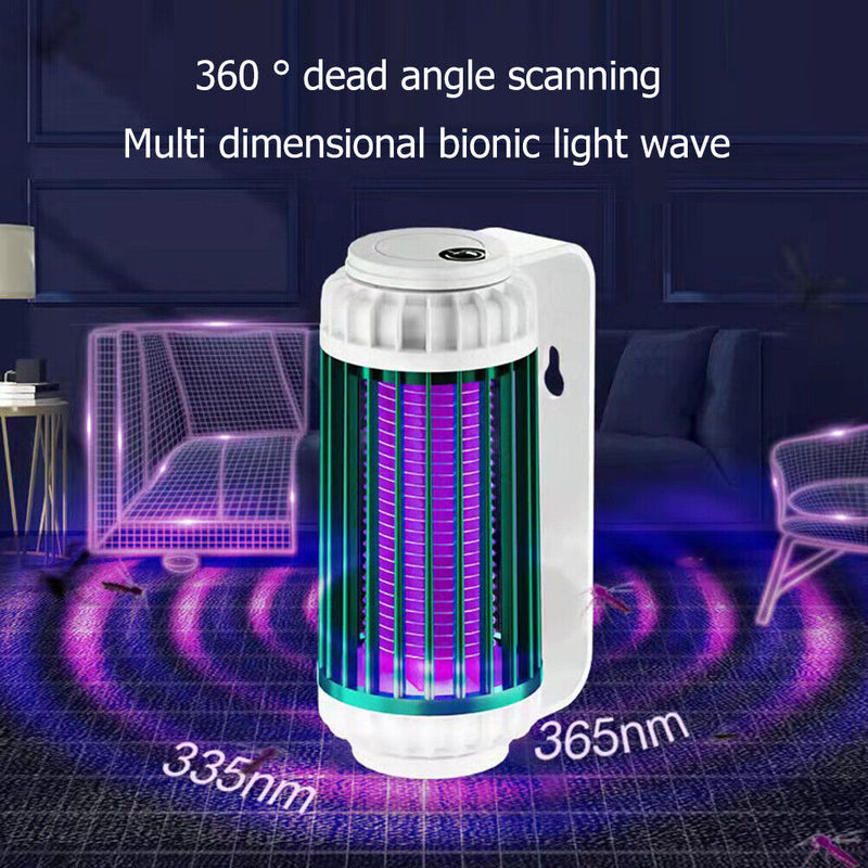 Portable Mosquito Killer Lamp Pest Bug Insect Repellent Light (White Green)
