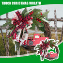 Red Truck Christmas Wreath Garland Door Ornaments Xmas Party Wall Home Dec 7T\