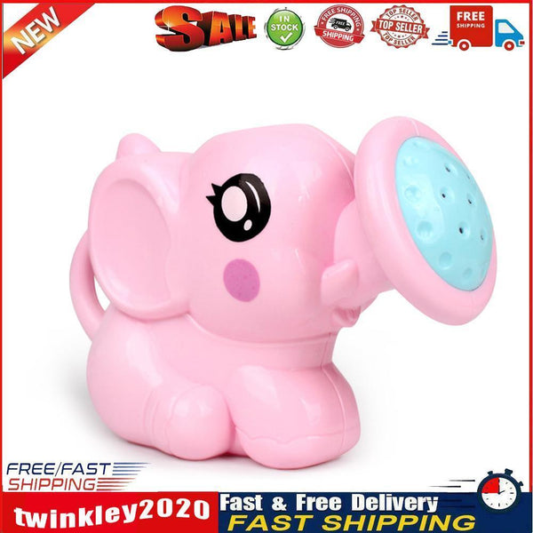 Cartoon Elephant Baby Bath Toys Sprinkler Pools Bathtub Cute Toys (Pink) Newly