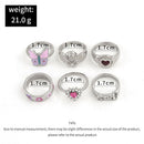 6 Pcs/Set Women Fashion Jewelry Angel Pink Rings Alloy Many Kinds