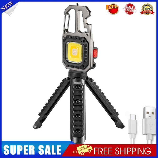 Mini LED Flashlight Keychain Can Opener Outdoor Camping Lights (Bracket)