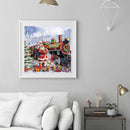 Handmade Santa Train 5D DIY Full Round Drill Drawing Kit Diamond Painting Craft