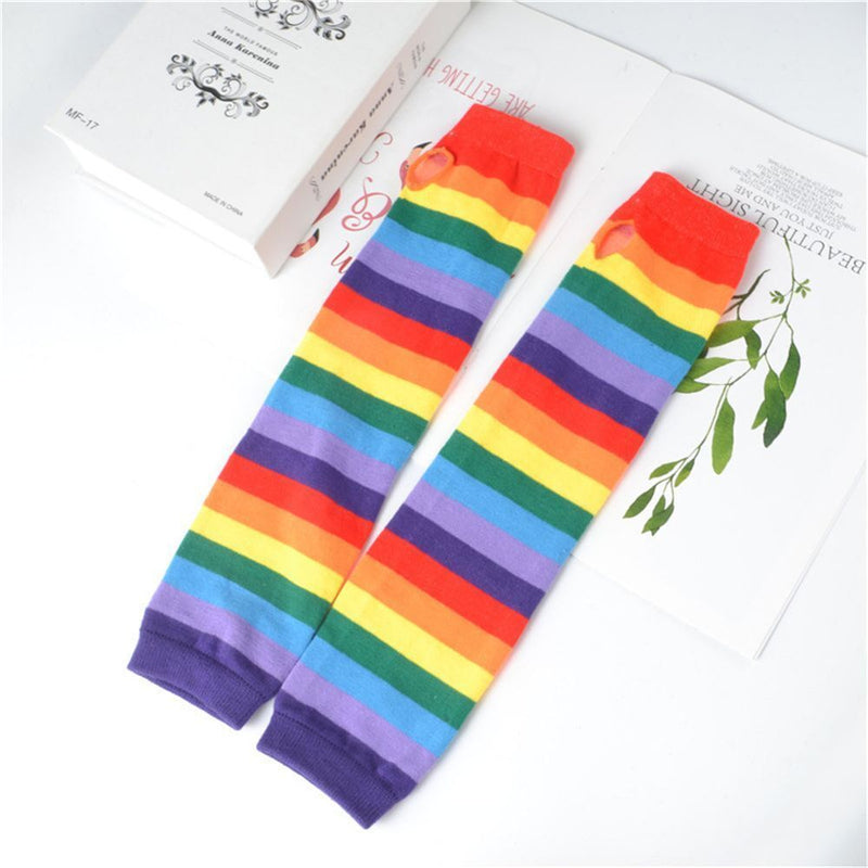 Winter Knitted Sunscreen Fingerless Arm Sleeve Warmer Halloween Costume Gloves