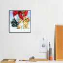 DIY Cat and Puppy Oil Paint by Numbers Kit Drawing on Canvas Pictures Home De