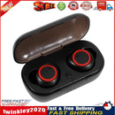 Y50 TWS Earbuds Bluetooth-Compatible Wireless Sport Headphones (Black Red) Newly