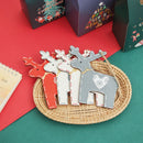 Home Decor Xmas Tree Hanging Christmas Decoration Elk Pendant Wooden Ornaments