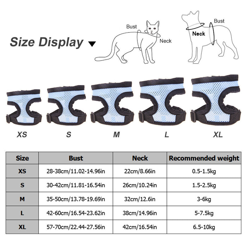 Reflective Chest Vest Breathable Cat Dog Collar Harness Chest Strap for Training