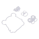 4pcs DIY Bear Cutting Dies Embossing Stencil for Scrapbooking Photo Album